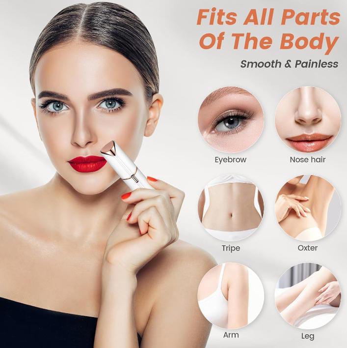 Facial Hair Remover fits all body parts - eyebrow, nose, lip, arm, leg, underarm
