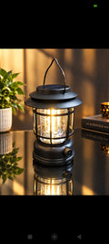 K-22 Vintage Camping Lamp – Solar & USB-C Rechargeable