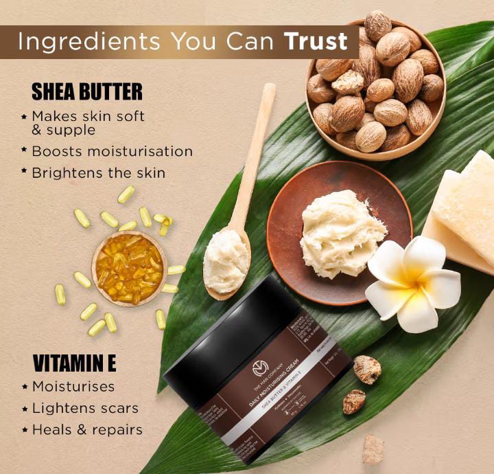 The Man Company Daily Moisturising Cream – Shea Butter & Vitamin E