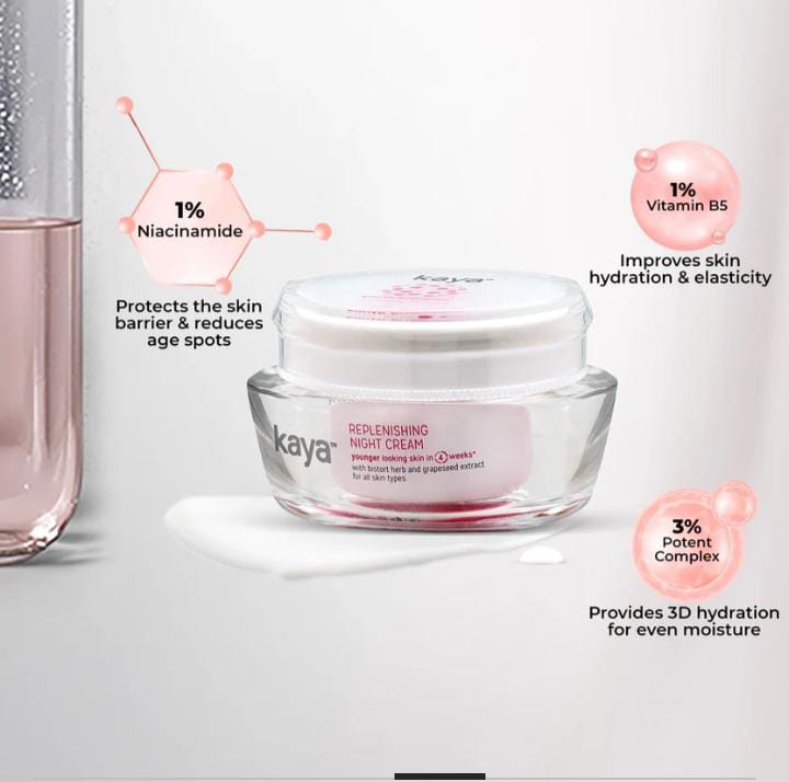 Kaya Replenishing Night Cream – Anti-Ageing Night Moisturizer 50g