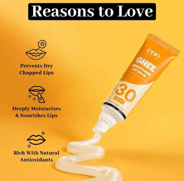 Reasons to Love Enn GHEE Lip Balm - prevents dry lips, moisturises, rich antioxidants