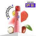 Blue Heaven Jelly & Butter Lip Balm with SPF 50 PA++++ - product shot with shea butter and jojoba oil