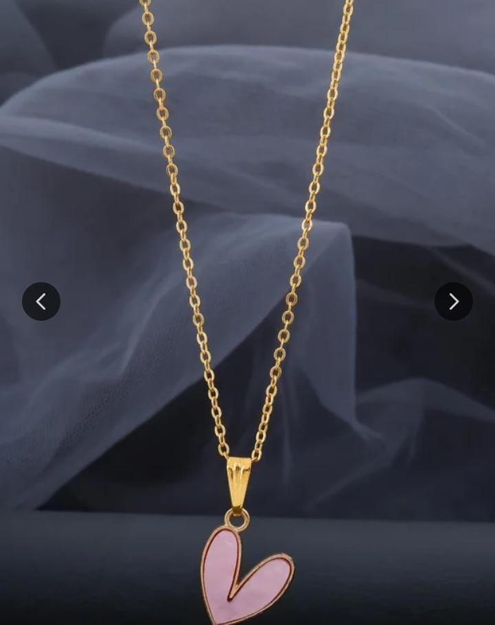 Pink Love Heart Necklace