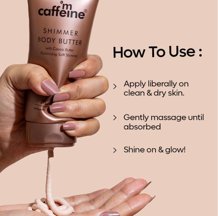 mCaffeine Shimmer Body Butter with Cocoa Butter 150g