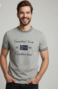 Geographical Norway Expedition Team T-Shirt Grey Melange on model