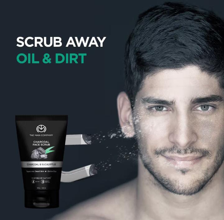 The Man Company Charcoal Face Scrub – Charcoal & Eucalyptus