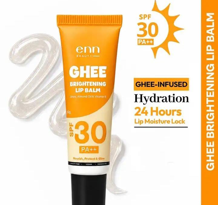 Enn Beauty GHEE Brightening Lip Balm SPF 30 PA++ - product shot with ghee texture