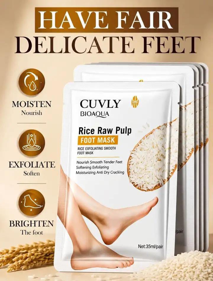 Cuvly Rice Raw Pulp Foot Mask 35ml