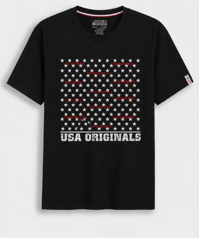 Jockey USA Originals Stars Graphic T-Shirt – Black
