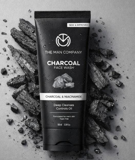 The Man Company Charcoal Face Wash – Charcoal & Niacinamide (Tube)