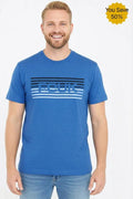 French Connection FCUK Stripe Graphic T-Shirt – Blue