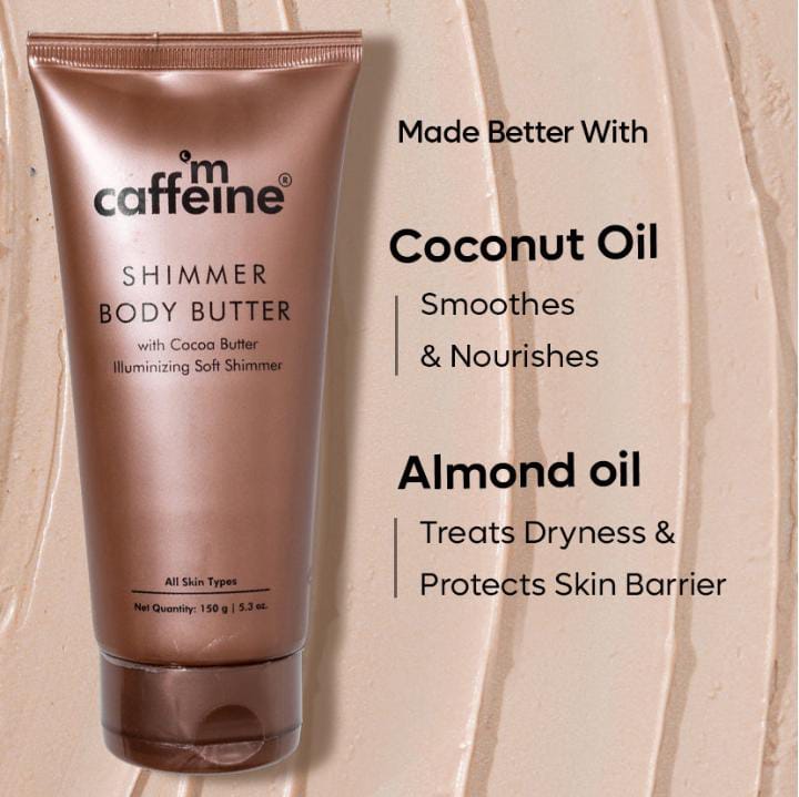 mCaffeine Shimmer Body Butter with Cocoa Butter 150g
