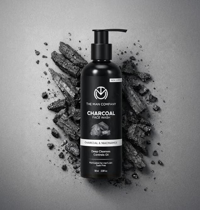 The Man Company Charcoal Face Wash – Charcoal & Niacinamide (Pump Bottle)