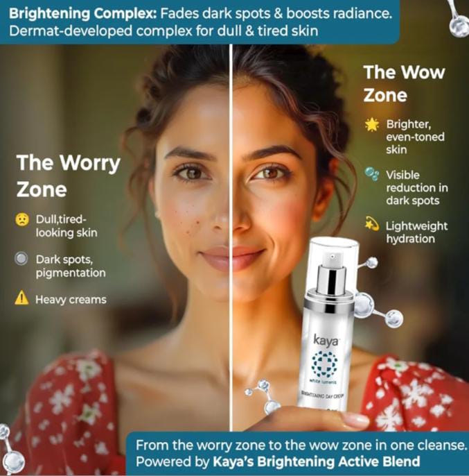 Kaya Brightening Day Cream – Instant Radiance & 7-Day Glow | SPF 15 | 50ml