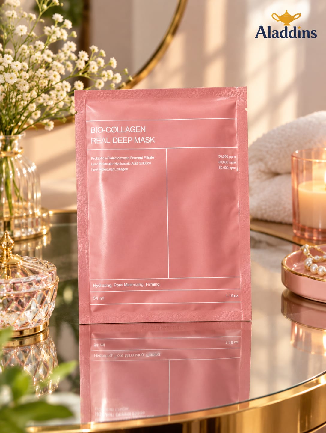 Bio-Collagen face mask usage collage