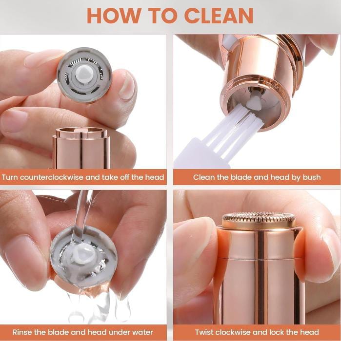 How to clean the Blawless Facial Hair Remover - step by step