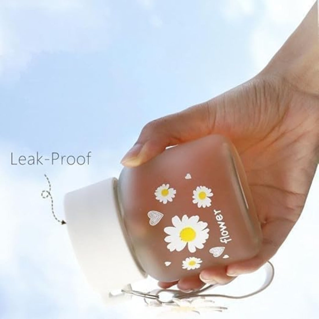 Daisy flower glass bottle leak-proof demonstration