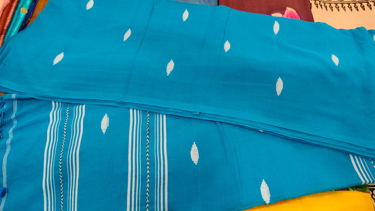 Pure Handloom Handweaving Plain Jamdani Saree