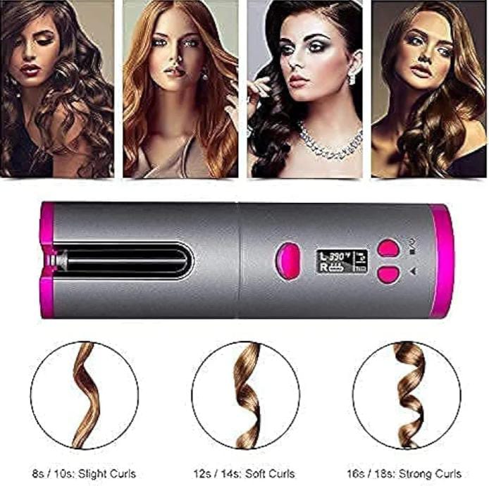 Cordless Automatic Hair Curler - Portable Curling Iron (M3)