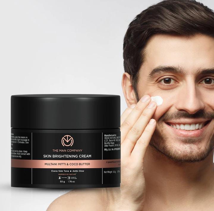 The Man Company Skin Brightening Cream – Multani Mitti & Coco Butter (50g)