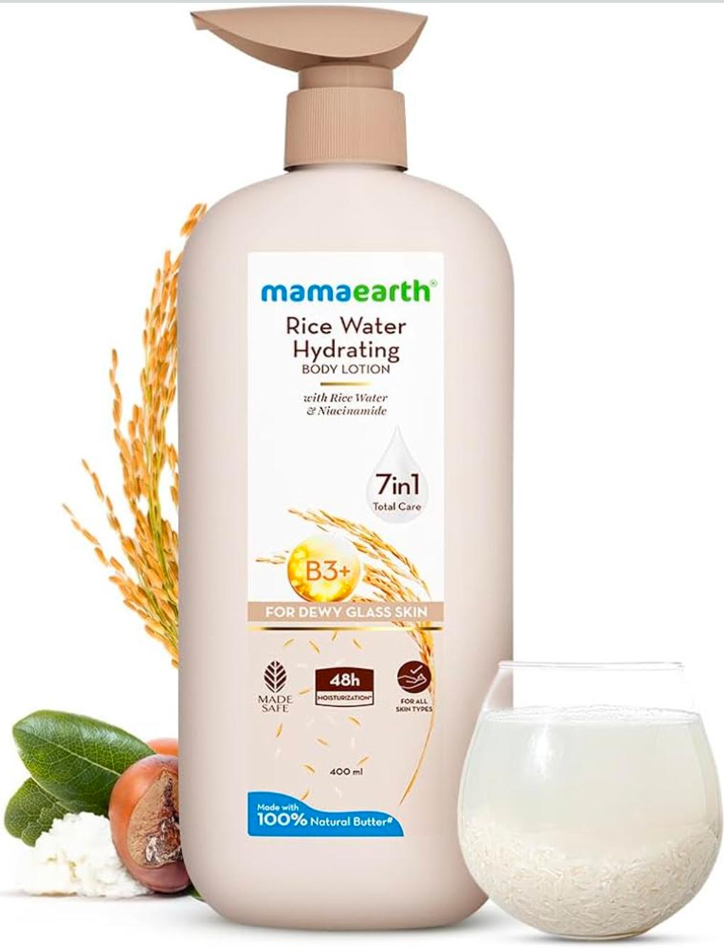 Mamaearth Rice Water Hydrating Body Lotion 400ml