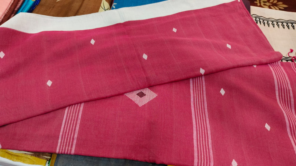 Pure Handloom Handweaving Plain Jamdani Saree