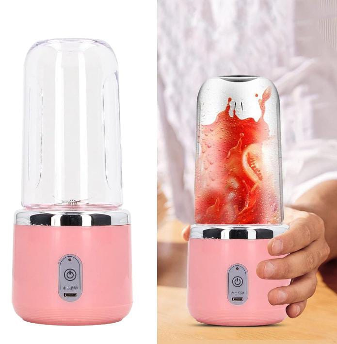 Portable Juicer Blender features - 30 sec juice, 4-leaf blade, food grade, dimensions