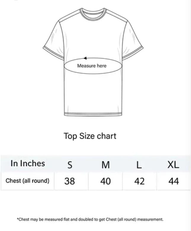 Size chart for Denim & Flower Polo T-Shirt