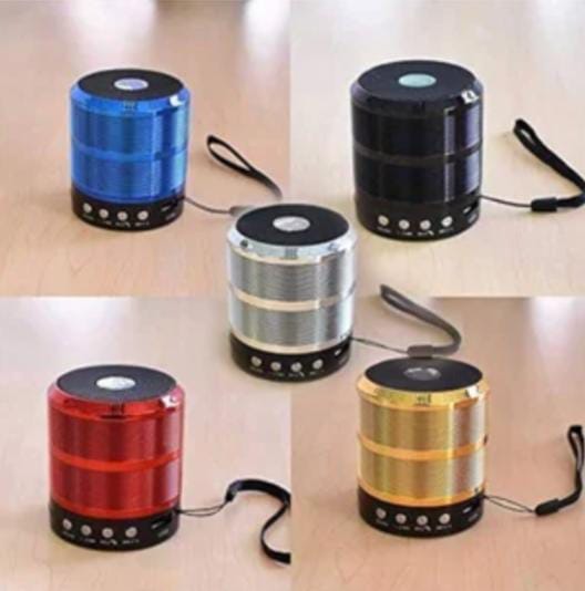 MZ WS-887 mini wireless speaker available in 5 colours - black, gold, silver, red, blue