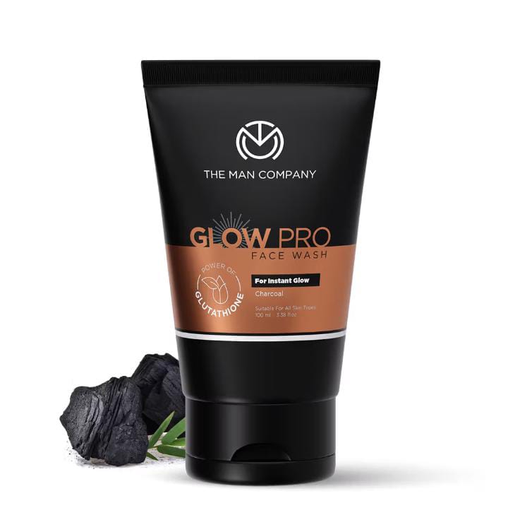 The Man Company Glow Pro Face Wash – Charcoal & Glutathione