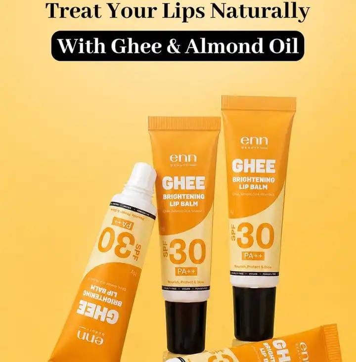 Enn Beauty GHEE Brightening Lip Balm - treat your lips naturally with ghee and almond oil