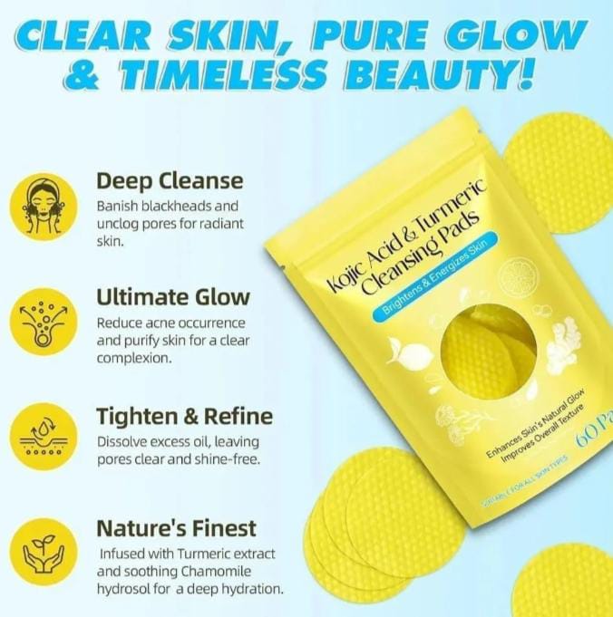 Kojic Acid & Turmeric Face Cleansing Pads