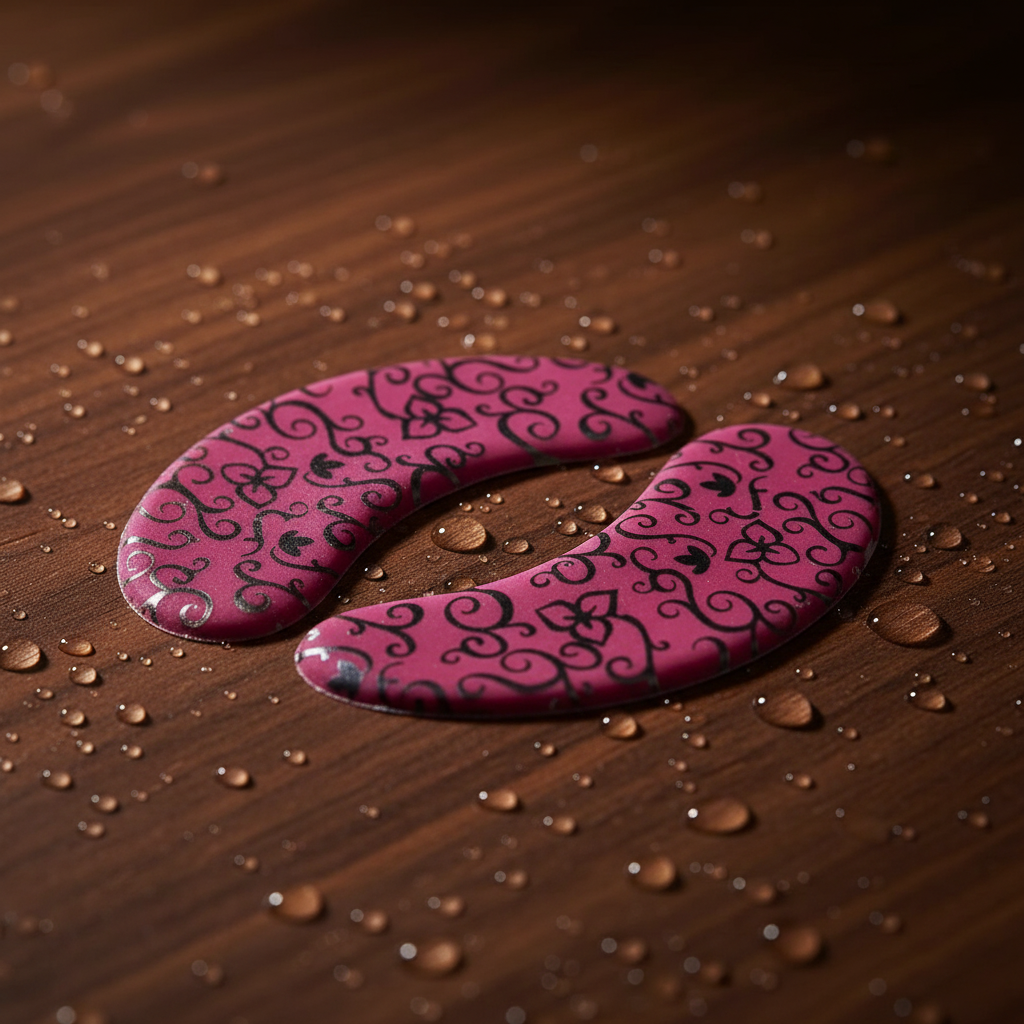 Pink Baroque Swirl Print Under-Eye Patches