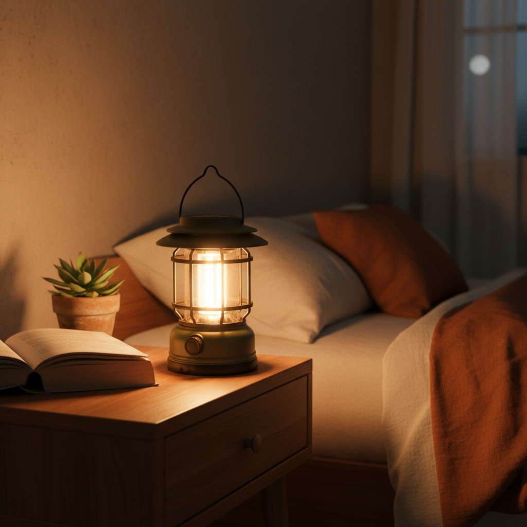 K-22 Vintage Camping Lamp – Solar & USB-C Rechargeable